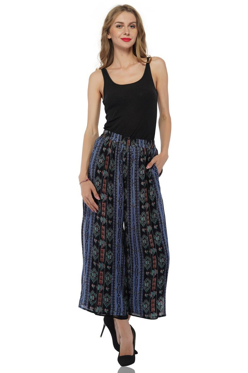 Set of 6 Dusk Blue Boho Lounge Pants (S,M,L)