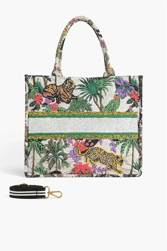 African Safari Embellished Tote