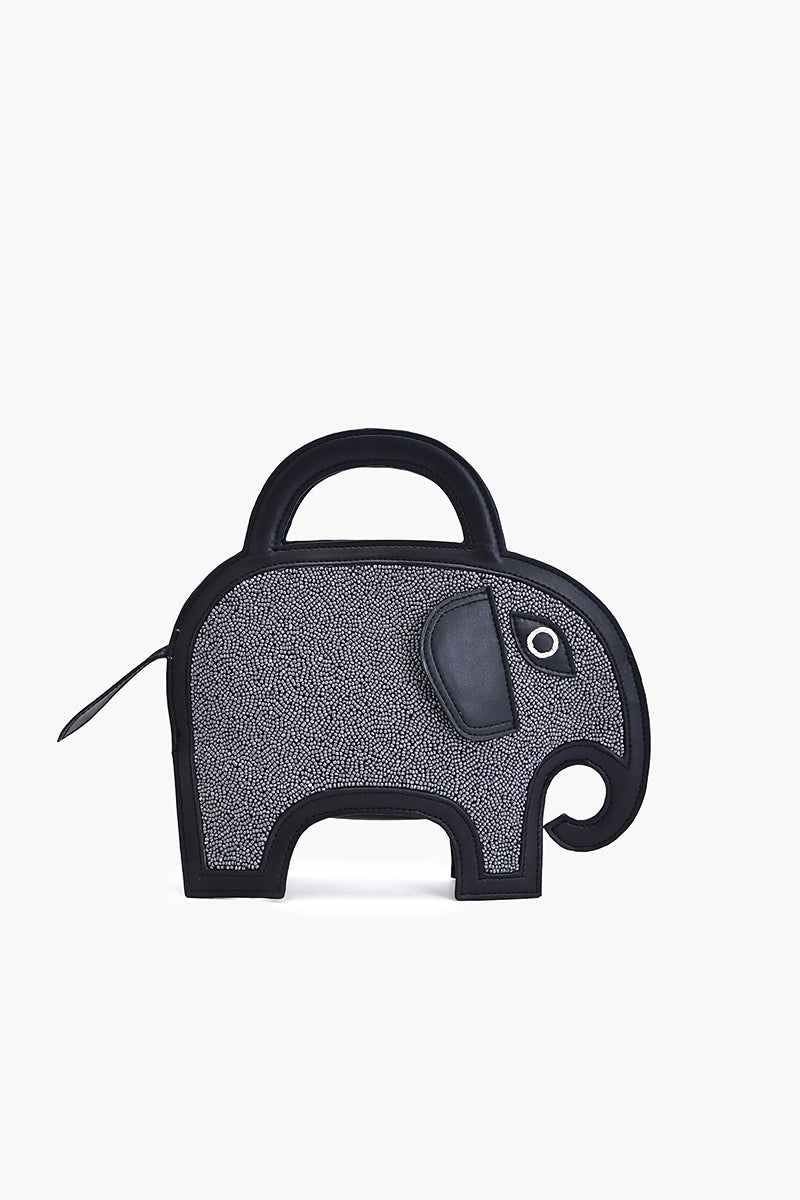Gentle Giant Elephant Beaded Bag