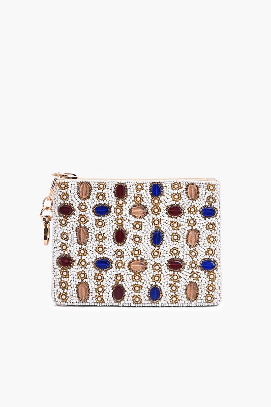 Ivory Jewel Coin Pouch