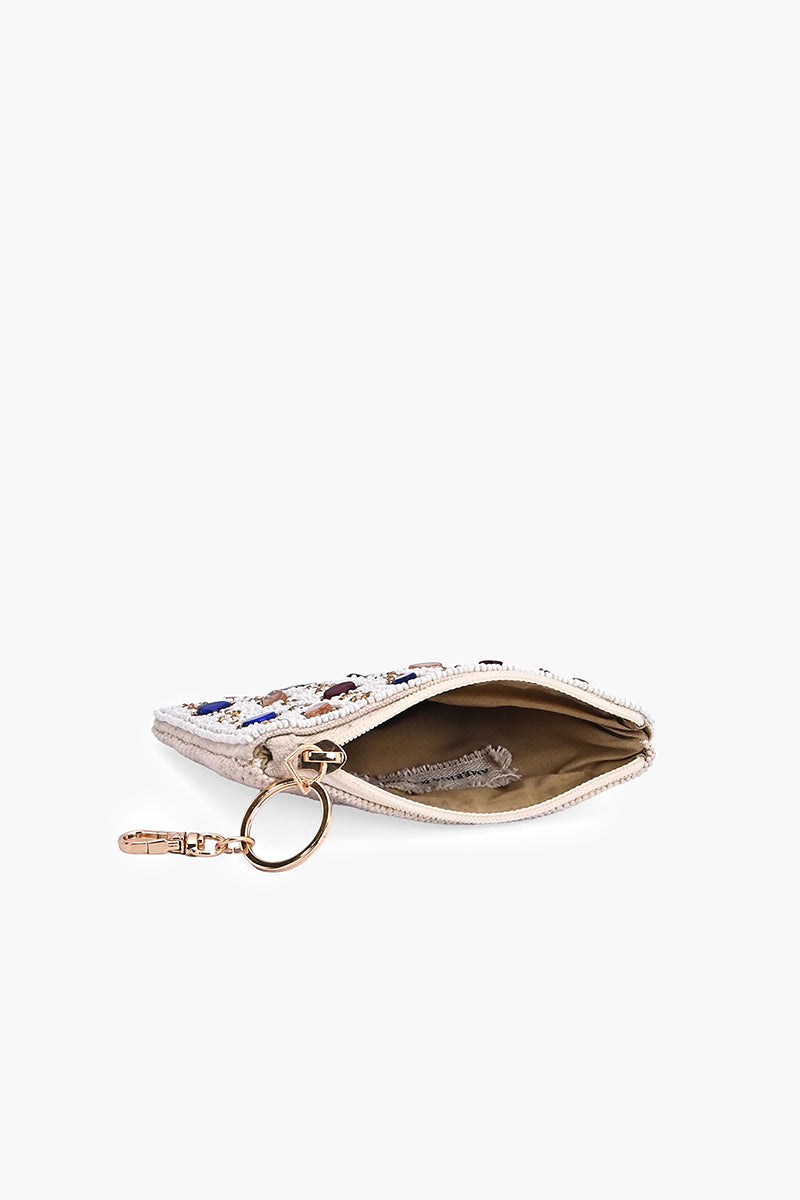Ivory Jewel Coin Pouch