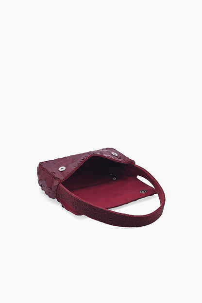 Mermaid Mist Crimson Shoulder Bag