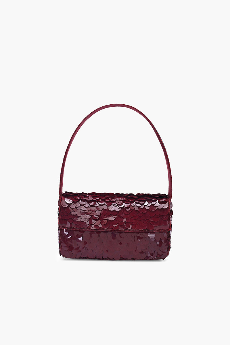 Mermaid Mist Crimson Shoulder Bag