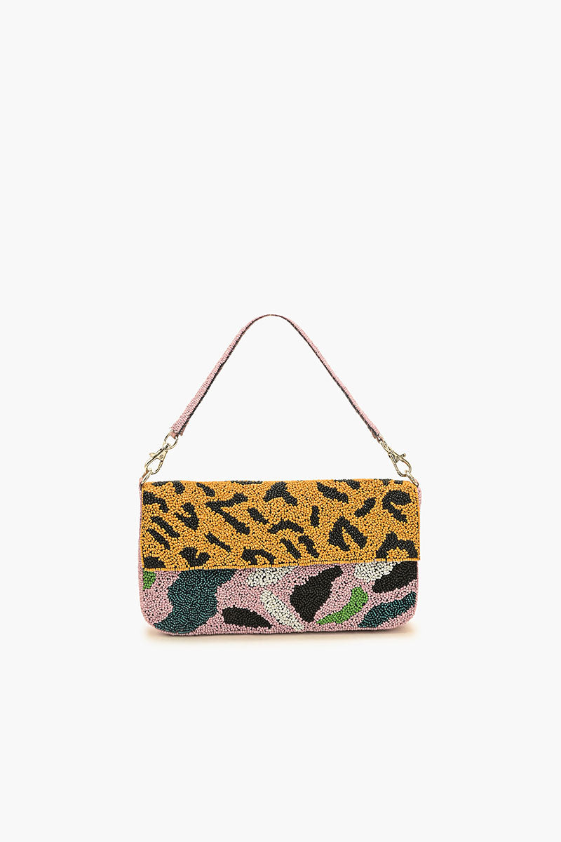 Mixed Animal Beaded Shoulder Bag