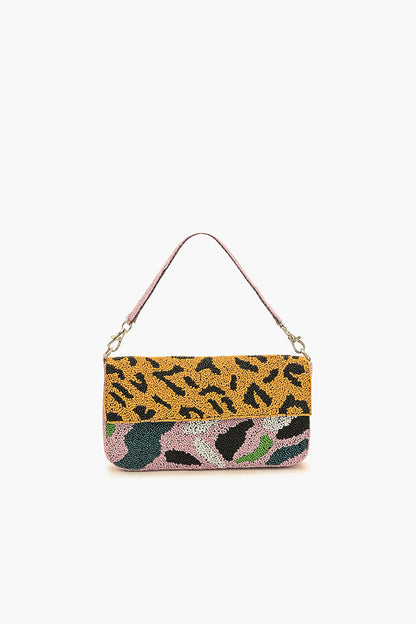 Mixed Animal Beaded Shoulder Bag