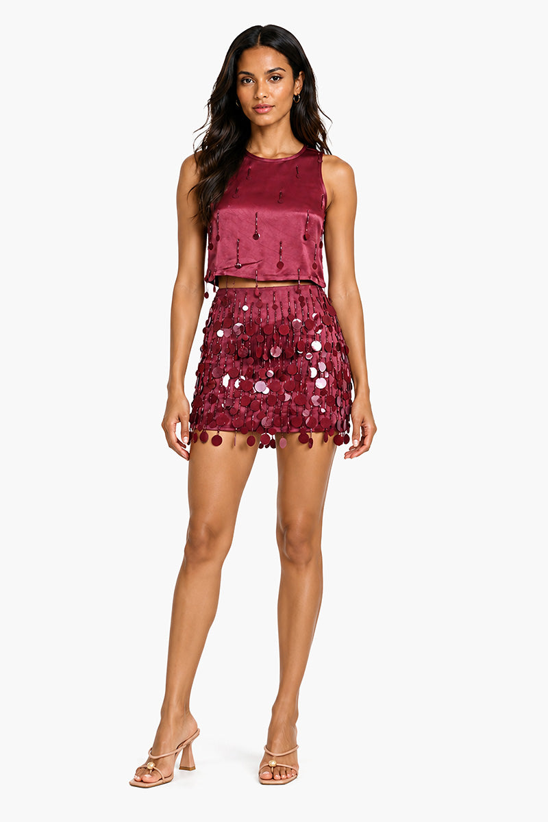 Set of 6 Heavy Sequine Hanging Short Skirt (S,M,L)