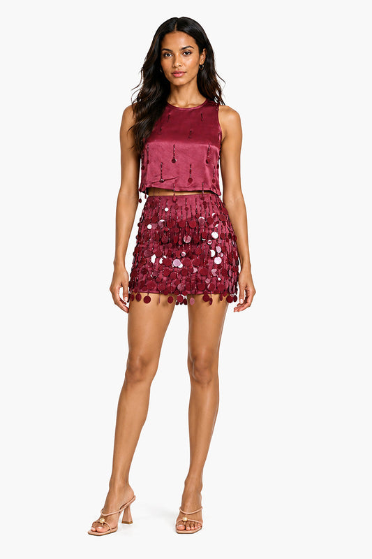 Set of 6 Sequine Hanging Crop Sleeveless Top  (S,M,L)