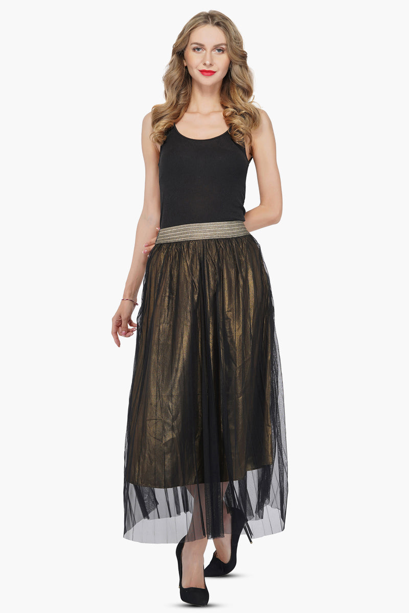 Set of 6 Set of Six Golden Haze Pleated Net Skirt (S,M,L)