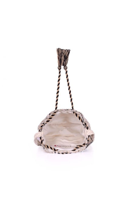 Silver Mink Jute Mini Bucket