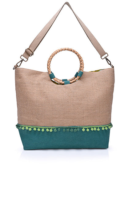 Vivid Green Leafy Tote