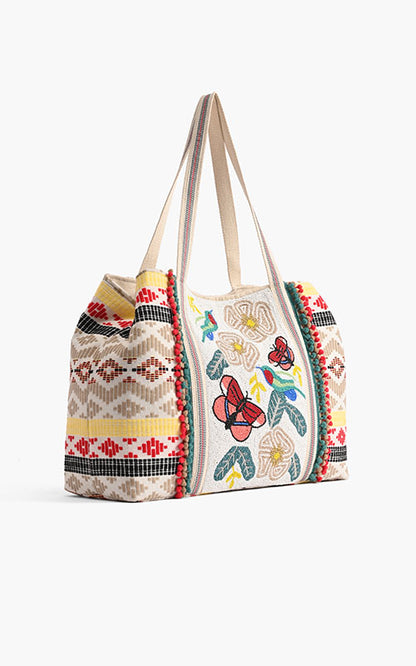 Butterfly Embellished Tote