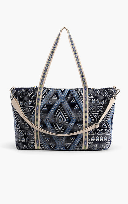 Cool Camo Embellished Tote W/Crossbody Strap