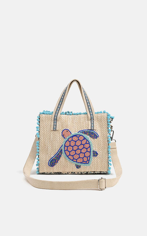 Turtle Handheld Tote with Crossbody Straps