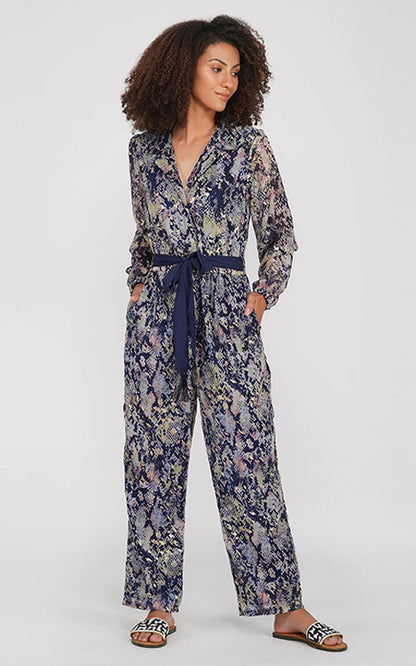 Shimmering Snakeskin Jumpsuit