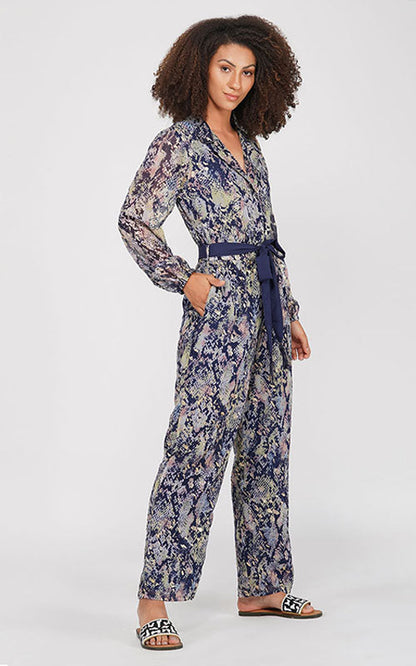 Shimmering Snakeskin Jumpsuit