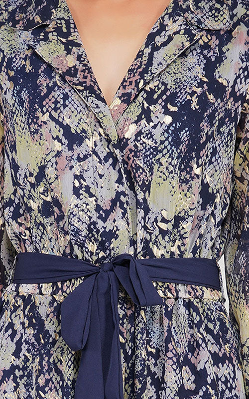 Shimmering Snakeskin Jumpsuit