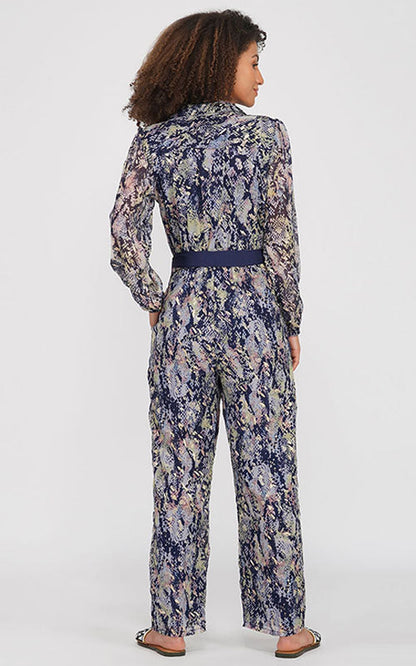 Shimmering Snakeskin Jumpsuit