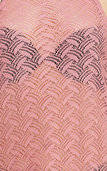 Set of 6 Dusky Rose Crochet Maxi Dress Cover Up (S,M,L)