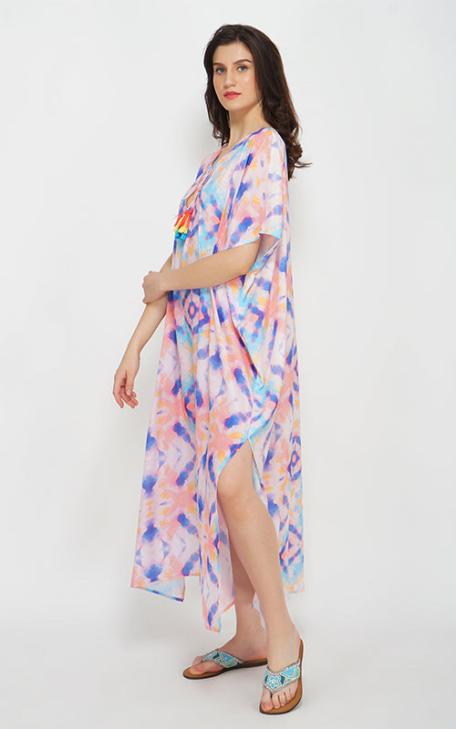 Set of 6 Sunkist Tie Dye Maxi Cover Up (S,M,L)