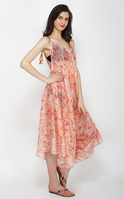 Set of 6 Peachy Water Florals Jumpsuit Cover Up (S,M,L)
