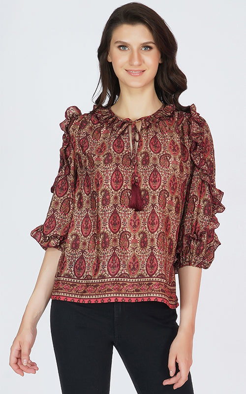 Set of 6 Myra Ruffled Blouse (S,M,L)