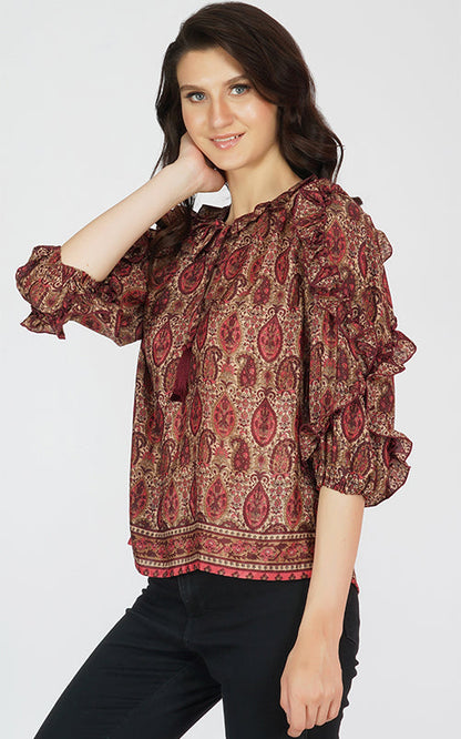 Set of 6 Myra Ruffled Blouse (S,M,L)