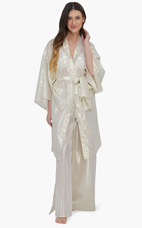 Set of 6 Gold Lurex Sheer Kimono Cover Up (S,M,L)