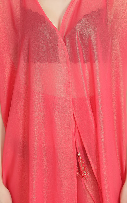 Set of 6 Pink Shimmer Sheer Cover Up (S,M,L)