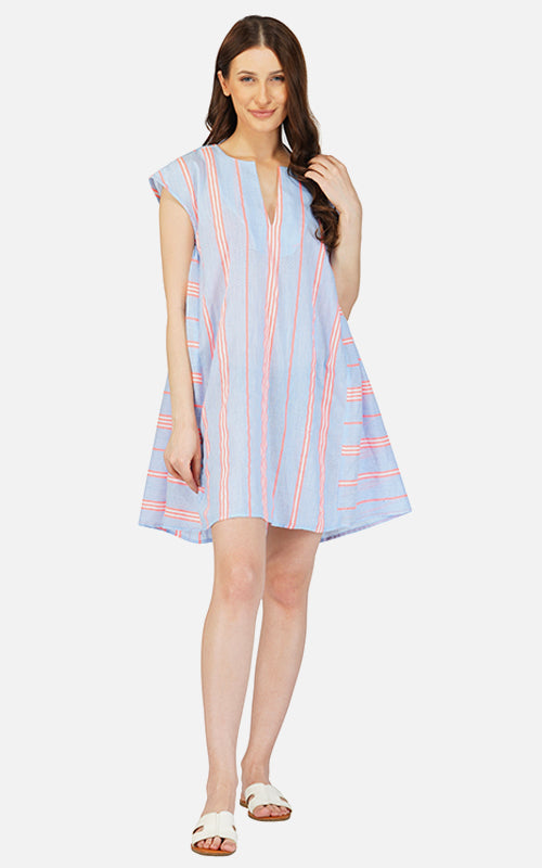 Set of 6 Ether Cotton Striped Tunic (S,M,L)