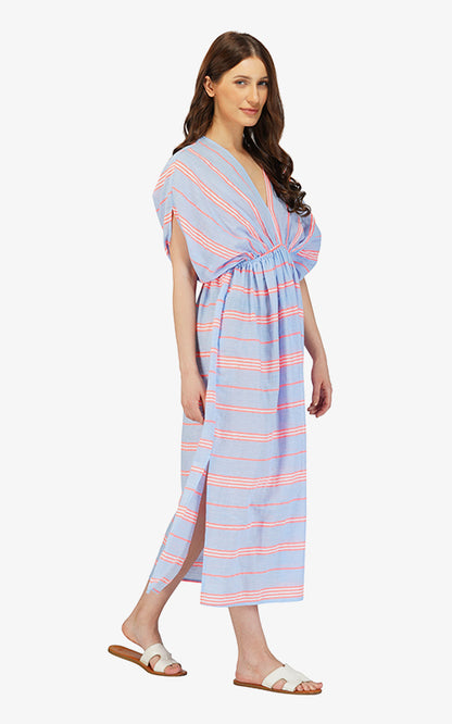 Set of 6 Ether Cotton Striped Maxi Cover up (S,M,L)