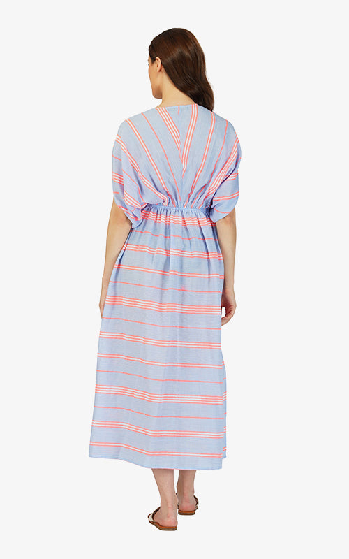 Set of 6 Ether Cotton Striped Maxi Cover up (S,M,L)