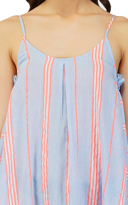 Set of 6 Ether Cotton Striped Maxi Dress (S,M,L)