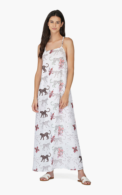 Set of 6 Jaguar Floral Maxi Dress (S,M,L)