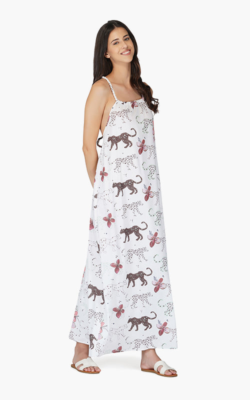 Set of 6 Jaguar Floral Maxi Dress (S,M,L)