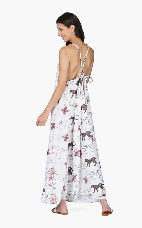 Set of 6 Jaguar Floral Maxi Dress (S,M,L)