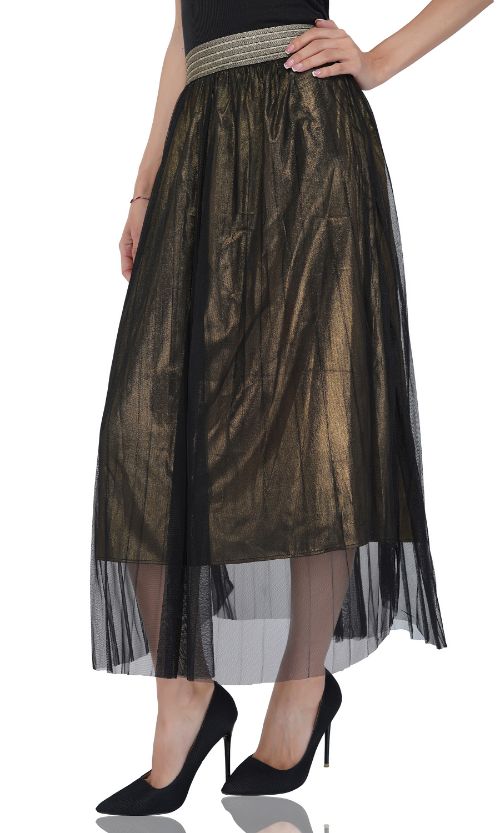 Set of 6 Set of Six Golden Haze Pleated Net Skirt (S,M,L)
