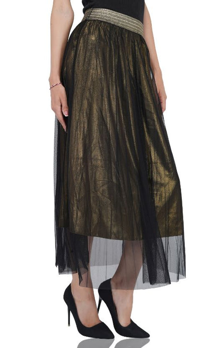 Set of 6 Set of Six Golden Haze Pleated Net Skirt (S,M,L)