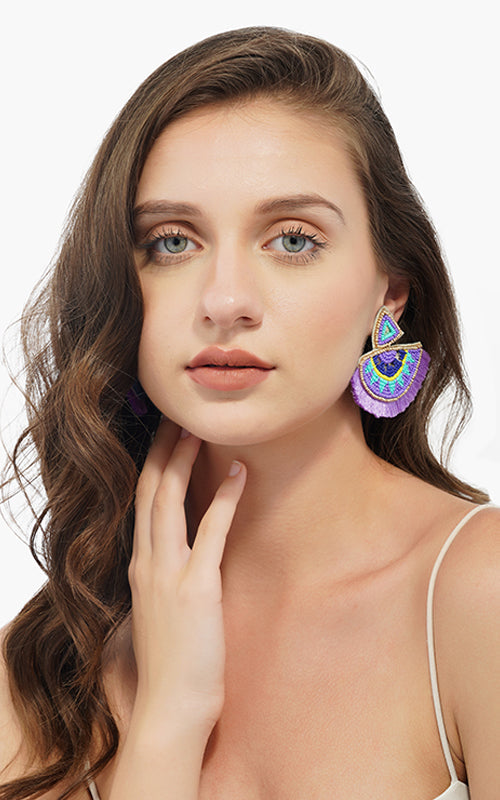 Ella Tribal Embellished Earrings