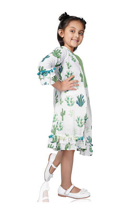 San Pedro Printed Maxi Kimono  4-7 Years