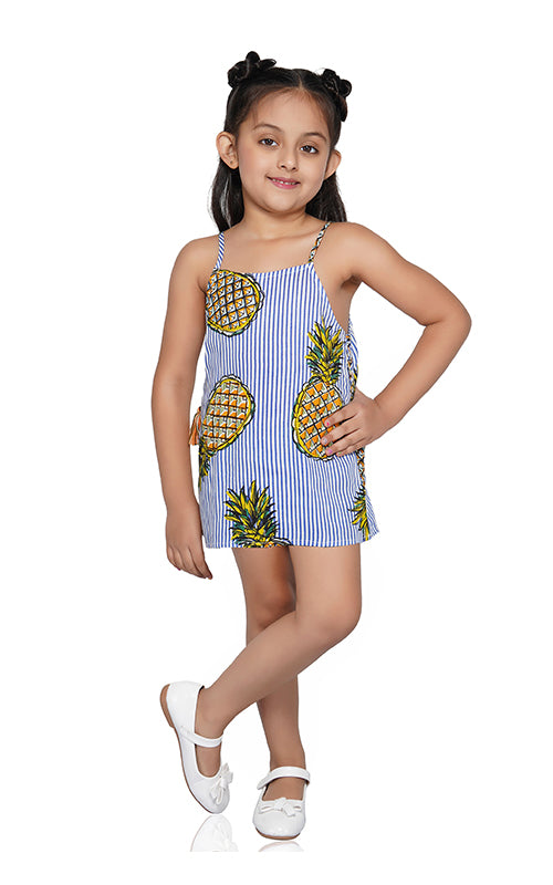 Pineapple Stripe Dress  4-7 Years