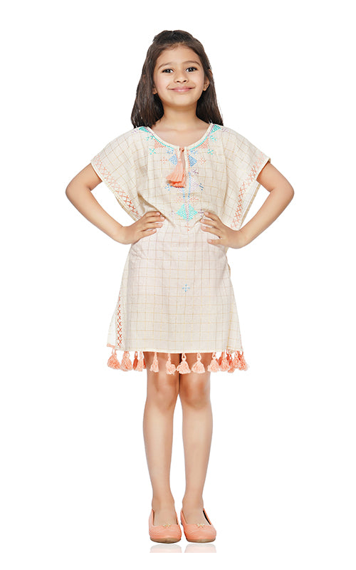 Zephyr Cross-Stitch Embroidered Tunic Dress  4-7 Years