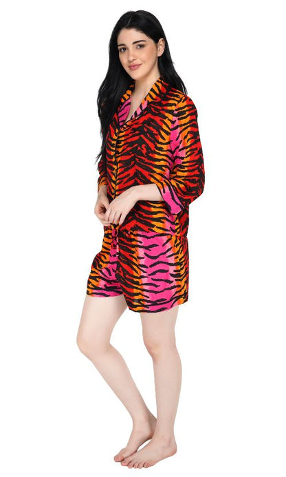 Set of 6 Set of Six Tantilizing Tiger Loungewear Shorts Set (S,M,L)