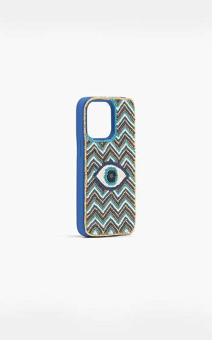 Grecian Nights Evil Eye Beaded Iphone 14Pro Case