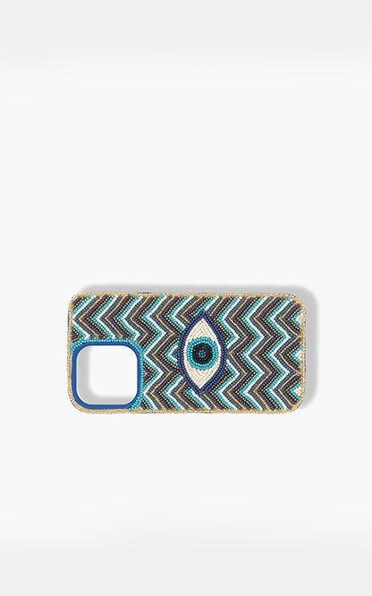 Grecian Nights Evil Eye Beaded Iphone 14Pro Case