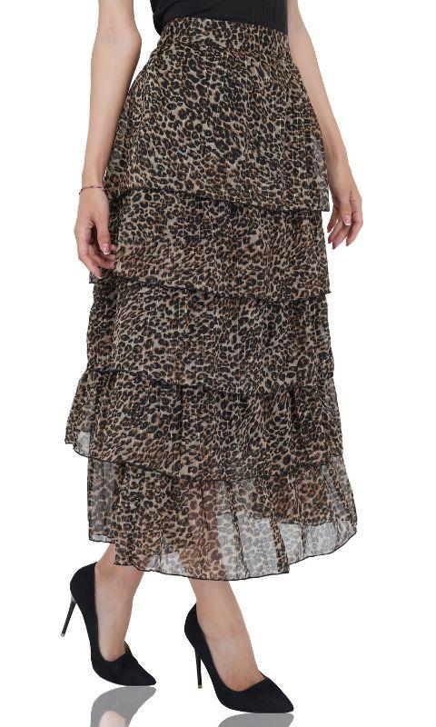 Leopard Tiered Skirt